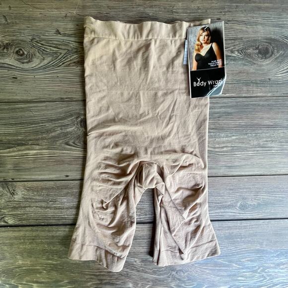 BODY WRAP Tan Beige Long Line Shaper Minimizer Slimming SZ 4X C101585 - Picture 1 of 11
